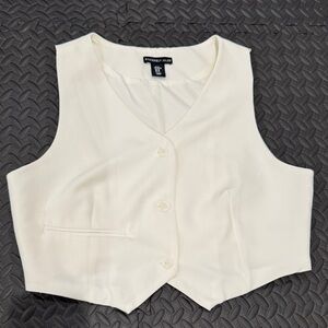 Sincerely Jules Cream Button-Up Vest